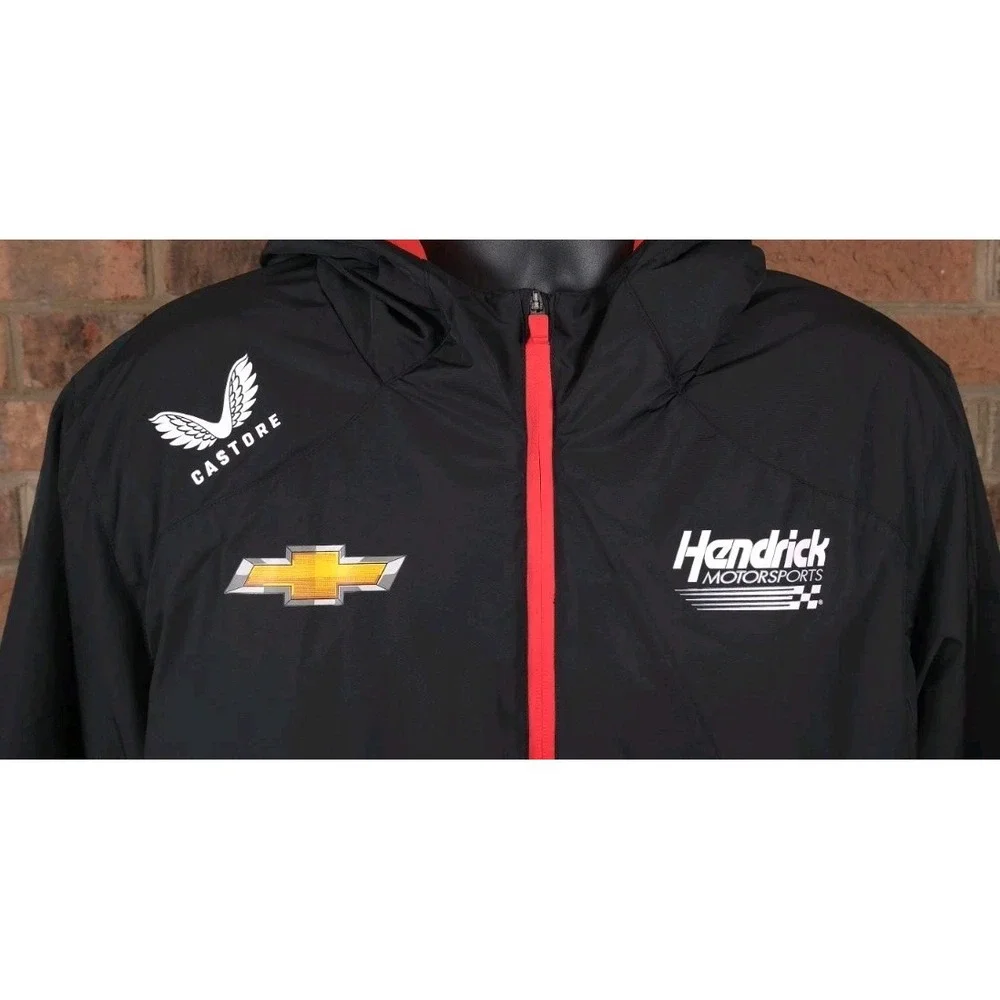 Nascar Hendrick Motorsports Chevrolet Hooded Parka Jacket Castore XL Full Zip